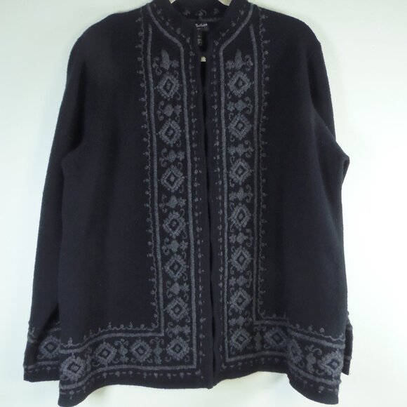 Alexandra Bartlett Jacquard Cardigan Lagen Nordic Heritage Outdoors Whimsygoth - Picture 1 of 10